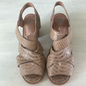 Jeffrey Campbell Havana Last Handmade Strappy Block Heel Sandals Leather Shoes